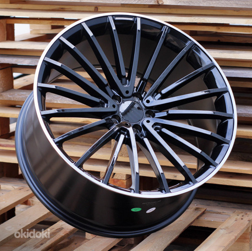 R22x9  5X112  ET  32  66.6  MR532  (IN0235)  Black+Polished Lip (BLPL)  For MER  (P1+Z5)  (REAR+FRONT)