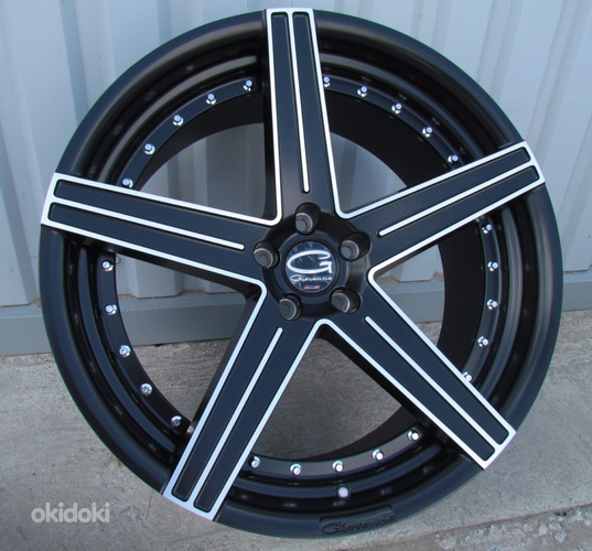 R22x10.5  5X120  ET  35  74.1  LU960  (9602210512M)  Black Polished (MB)  For BMW  (K3)  ((Rear+Front) Giovanna (AKC 140 Eur))