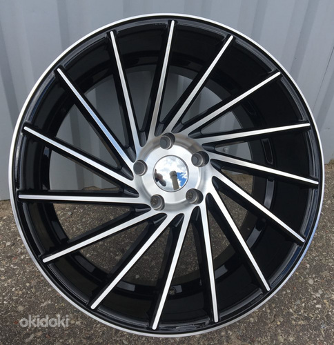 R19x8.5  5X120  ET  33  72.6  LU589  (M7R)  Black Polished (MB)  For RACIN  (K7)  ((AKC 60 Eur) Style Vossen (Right side))