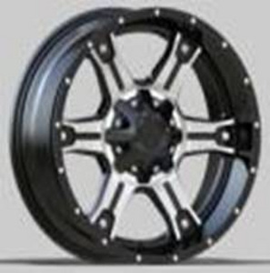 R20x9  5X127  ET  M12  78.1  LU407  Black+Polished Lip (BLPL)  For 4X4 (1 foto / 1)