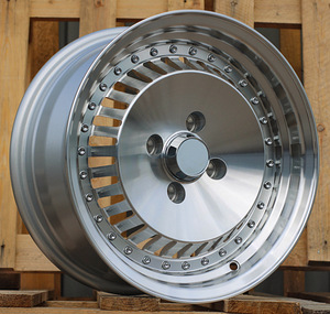 R14x6.5  4X100  ET  15  57.1  LU475  Machined Silver (MS)  For RACIN  (K3)  (Style Rotiform) (1 foto / 1)