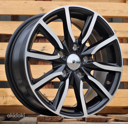 R15x6.5  5X114.3  ET  40  67.1  LU263  Black Polished Half Matt (MBHM)  For RACIN  (P1)