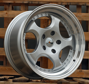 R17x8.5  5X120  ET  25  74.1  L2384  Silver+Polished Lip (SP)  For BMW  (P1)  (REAR+FRONT) (1 foto / 1)
