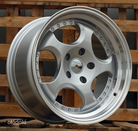 R17x8.5  5X120  ET  25  74.1  L2384  Silver+Polished Lip (SP)  For BMW  (P1)  (REAR+FRONT)