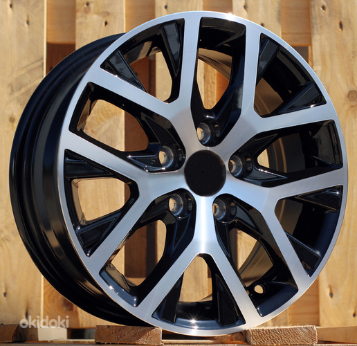 R14x6  5X100  ET  38  57.1  L1173  Black Polished (MB)  For VW  (K3)