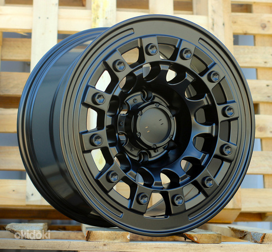 R17x9  6X139.7  ET  0  110.1  JT258  Black Polished (MB)  For 4X4  (K3)  (Matt Rivets)