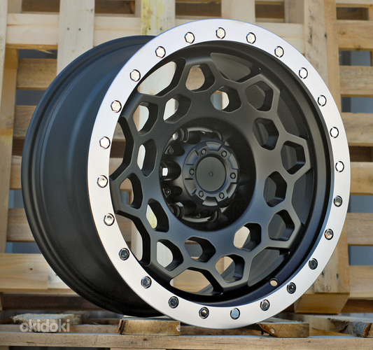 R17x8.5  6X139.7  ET  0  110.1  JT240  Black Polished (MB)  For 4X4  (K3)  (Polished Lip)