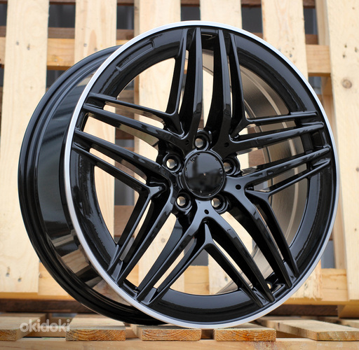 R19x8  5X112  ET  52  66.6  IN3517F  Black+Polished Lip (BLPL)  For MER  (Z7)  (HYBRID FORGED V-Class/Vito (max 1075kg))