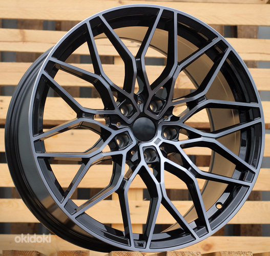 R20x9.5  5X120  ET  38  72.6  IN292  (IN0292)  Black+Tinted Face (BLTF)  For BMW  (K3)  (BP+Black Clear Coat Rear+Front)