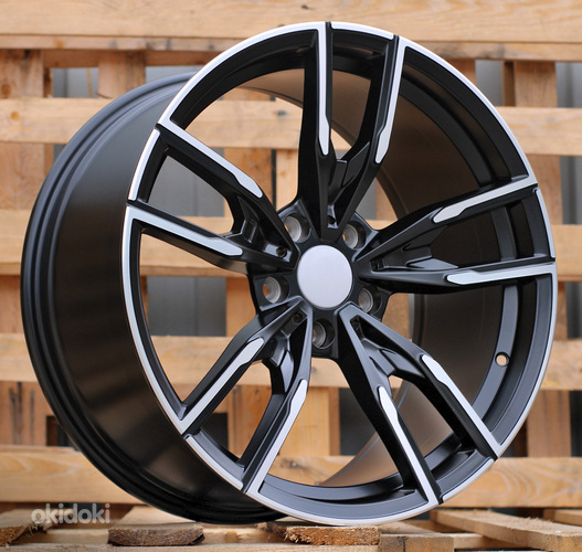 R18x8  5X120  ET  34  72.6  I5478  Black Polished Half Matt (MBHM)  For BMW  (P1+Z5)  (Rear+Front)