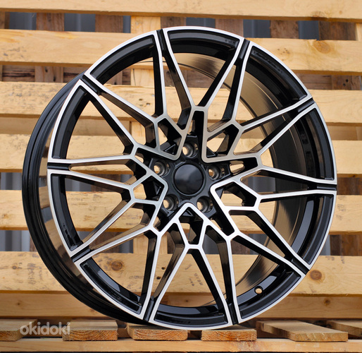 R20x8.5  5X120  ET  35  72.6  I0293  Black Polished (MB)  For BMW  (K7)  (Rear+Front)