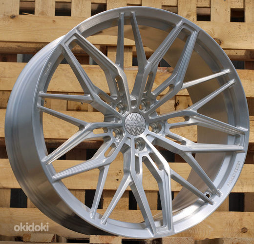 R22x10.5  5X112  ET  30  66.6  HXF02  Brush Silver (BS)  For HAXER  (K3)  (FORGED  (NEW Model) Rear+Front)
