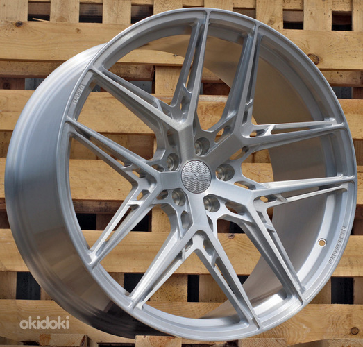 R23x12  5X112  ET  35  66.6  HXF01  Brush Silver (BS)  For HAXER  (K3)  (FORGED  (NEW Model) Rear+Front)