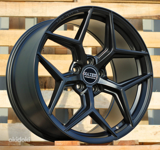 R19x8.5  5X112  ET  27  66.6  HX04F  Black Half Matt (BLHM)  For HAXER  (K4)  (HYBRID FORGED (Front+Rear))