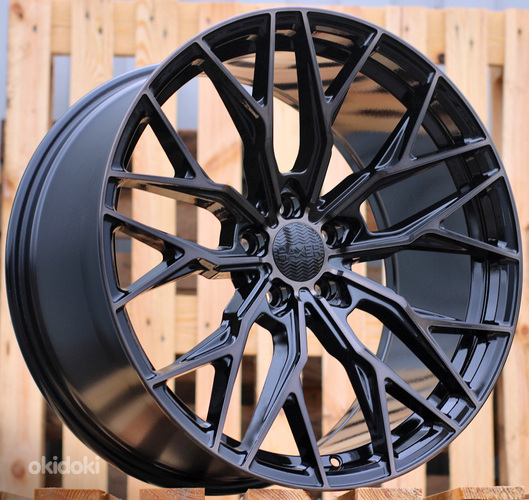 R20x8.5  5X112  ET  40  66.6  HX05F  Black+Tinted Face (BLTF)  For HAXER  (K2)  (HYBRID FORGED (Max Load 815kg.) Front+Rear)