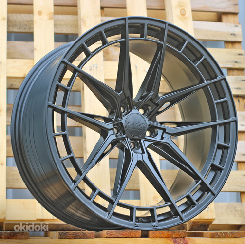 R22x9  5X112  ET  30  66.5  HX046F  Black Half Matt (BLHM)  For HAXER  (A)  (HYBRID FORGED Rear+Front)