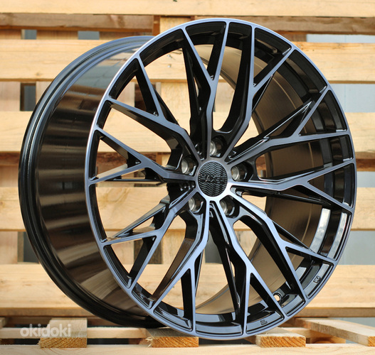R20x9.5  5X112  ET  38  66.6  HX042  (IN0387)  Black+Tinted Face (BLTF)  For HAXER  (K7+Z6+M)  (Front+Rear)