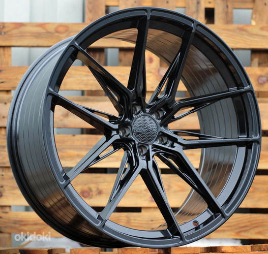 R20x10.5  5X120  ET  25  74.1  HX036  (B5597)  Black (BL)  For HAXER  (K2)  (Rear+Front)