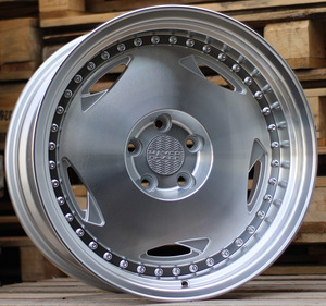 R18x9  5X112  ET  22  66.6  HX029  Polished Silver+Polished Lip (MSPL)  For HAXER  (K4)  (Rear+Front) (1 foto / 1)