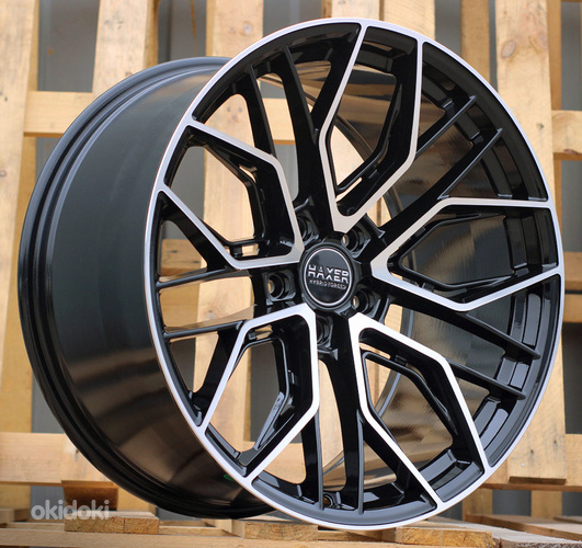 R22x10.5  5X112  ET  20  66.5  HX015F  (3S5981)  Black Polished (MB)  For HAXER  (P2)  (HYBRID FORGED)