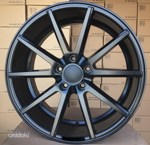 R18x8  5X112  ET  43  66.5  HX014  (QC2211)  Black Half Matt (BLHM)  For HAXER  (P)  ((Rear+Front)(AKC 85 Eur))
