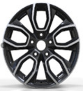 R17x7.5  5X112  ET  45  57.1  H593  Black Partial Polished (BP)  For SKODA  (K3) (1 foto / 1)