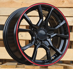 R15x7  4X100  ET  35  73.1  G1001  Black+Red Line (BR)  For RACIN  (K3) (1 foto / 1)