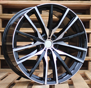R21x9.5  5X112  ET  37  66.6  H0324  (BY1473)  Black Polished+Powder Coating (MBPC)  For BMW  (N)  (Rear+Front) (1 foto / 1)
