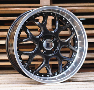 R16x7  3X112  ET  30  57.1  FR762  Black+Polished Lip (BLPL)  For SMART  (R)  (BRABUS Style (AKC 60 Eur)Front+Rear) (1 foto / 1)