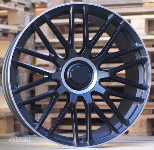 R22x10  5X112  ET  45  66.5  FMB36  Black Matt+Polished Lip (BMPL)  For MER  (K3)  (REAR+FRONT FORGED)