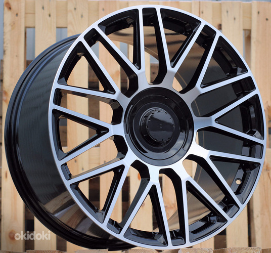 R21x11  5X112  ET  55  66.6  FE230  Black Polished (MB)  For MER  (P2)  (Rear+Front (AKC 130 Eur) For New GLS)