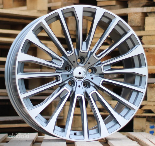 R22x10.5  5X112  ET  43  66.6  FE222  Grey Polished+Powder Coating (MGPC)  For BMW  (K3)  ((Front+Rear) X7)