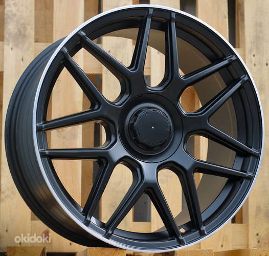 R18x8  5X112  ET  43  66.6  FE195  Black Half Matt+Polished Lip (BLHMPL)  For MER  (P2)