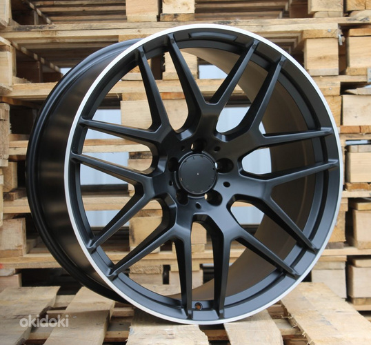R22x10  5X130  ET  36  84.1  FE115  (HE762)  Black Half Matt+Polished Lip (BLHMPL)  For MER  (P1)  (Rear+Front)