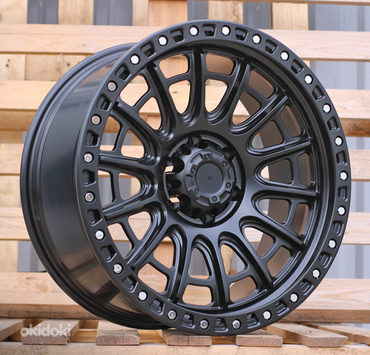 R20x9  6X139.7  ET  0  110.1  FBX134  Black Polished (MB)  For 4X4  (K3)  (HYBRID FORGED Silver Rivets)