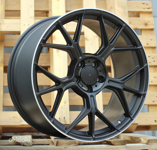 R19x9.5  5X112  ET  45  66.56  FBX120  Satin Black+Silver Lip (SBSL)  For MER  (K3)  (HYBRID FORGED Rear+Front)