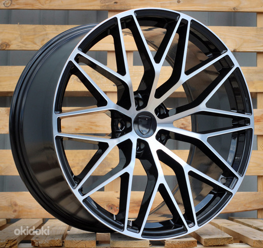 R21x9.5  5X130  ET  46  71.6  FB1705  Black Polished (MB)  For PORCH  (K7)  (FORGED (Rear+Front))