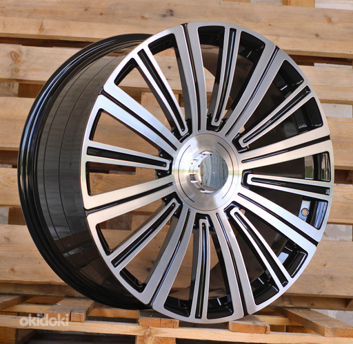 R22x11.5  5X112  ET  47  66.6  FB0620J  Black Polished (MB)  For MER  (K7)  (FORGED (Rear+Front))