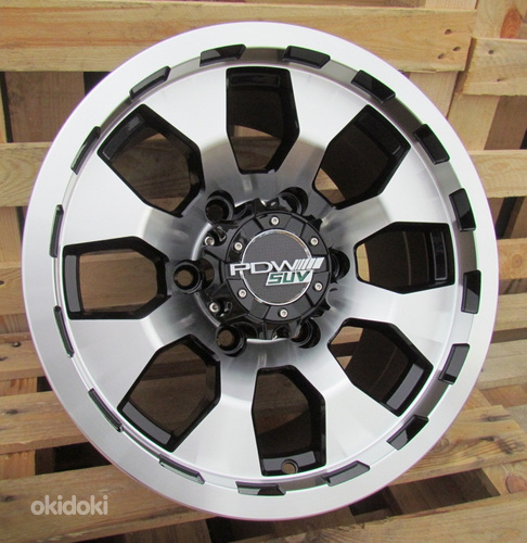 R15x8  6X139.7  ET  13  110.5  D8011  Black Polished (MB)  For 4X4  (K7)  (PDW)