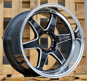R18x10.5  6X139.7  ET  12  106.1  D1668  Black+Polished Lip (BLPL)  For RACIN  (K3)  (Milling) (1 foto / 1)