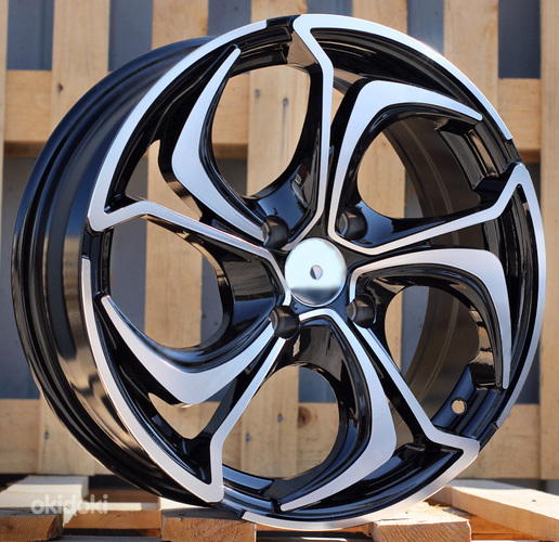 R16x6.5  4X100  ET  40  60.1  BY980  (LU1235)  Black Polished (MB)  For RACIN  (P1)