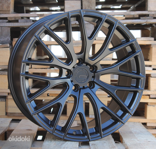 R19x9.5  5X112  ET  28  66.5  BY973  Black Half Matt (BLHM)  For RACIN  (K7)  (Rear+Front  Style VOSSEN)
