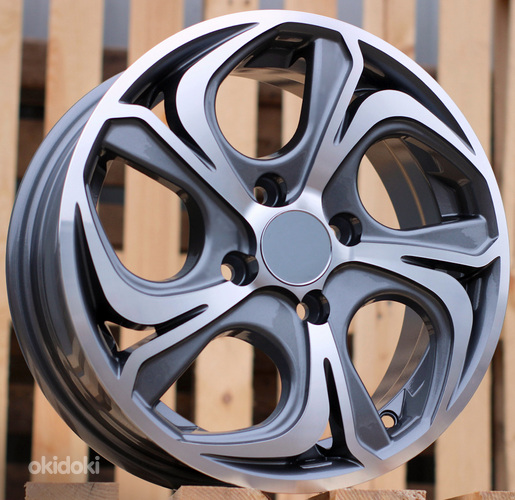 R14x5.5  4X100  ET  40  73.1  BY980  Grey Polished (MG)  For RACIN  (P)