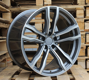 R21x11.5  5X120  ET  38  74.1  BY588  (DLJ588)  Grey Polished+Powder Coating (MGPC)  For BMW  (P1)  (Rear+Front) (1 foto / 1)