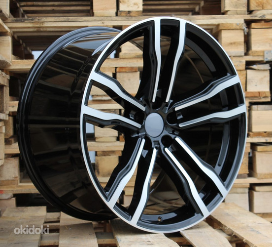 R20x10  5X120  ET  40  74.1  BY588  (DLJ588)  Black Polished+Powder Coating (MBPC)  For BMW  (K7)  (Rear+Front)