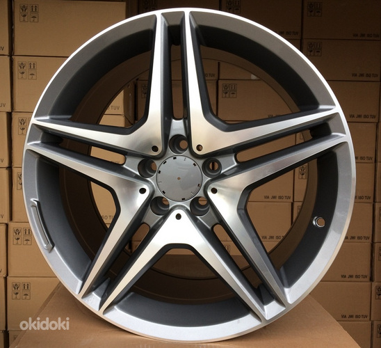 R19x9.5  5X112  ET  35  66.6  BY496  Grey Polished (MG)  For MER  (R)  (Rear+Front)