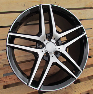 R20x9.5  5X112  ET  43  66.6  BK967  Black Polished (MB)  For MER  (K2)  (Rear+Front) (1 foto / 1)