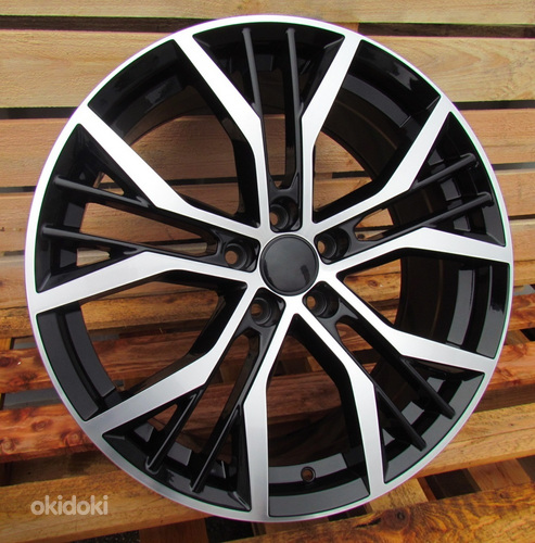 R16x7  5X112  ET  45  57.1  BK713  (A5326)  Black Polished+Powder Coating (MBPC)  For VW