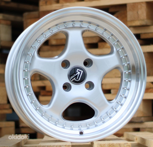 R14x7  4X100  ET  20  67.1  BK660  Silver+Polished Lip (SP)  For BMW  (R)