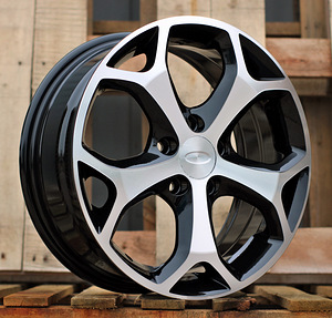 R16x6.5  5X108  ET  50  63.4  BK386  Black Polished (MB)  For FORD  (K2+L2) (1 foto / 1)